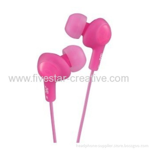 Jvc Hafx5pe Gumy Plus Noise Isolating Headphones-peach Pink